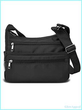 Nylon Crossbody Bag RFID Multi Pocket Travel Purse Messenger Handbag